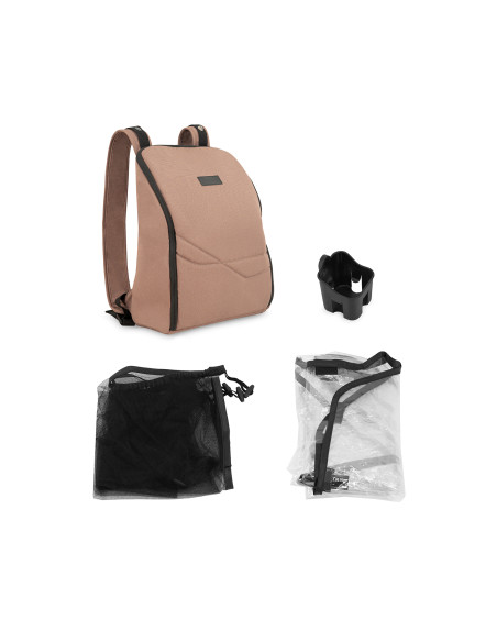 MoMi ANDREA - automatisch zusammenklappbarer Kinderwagen BRAUN