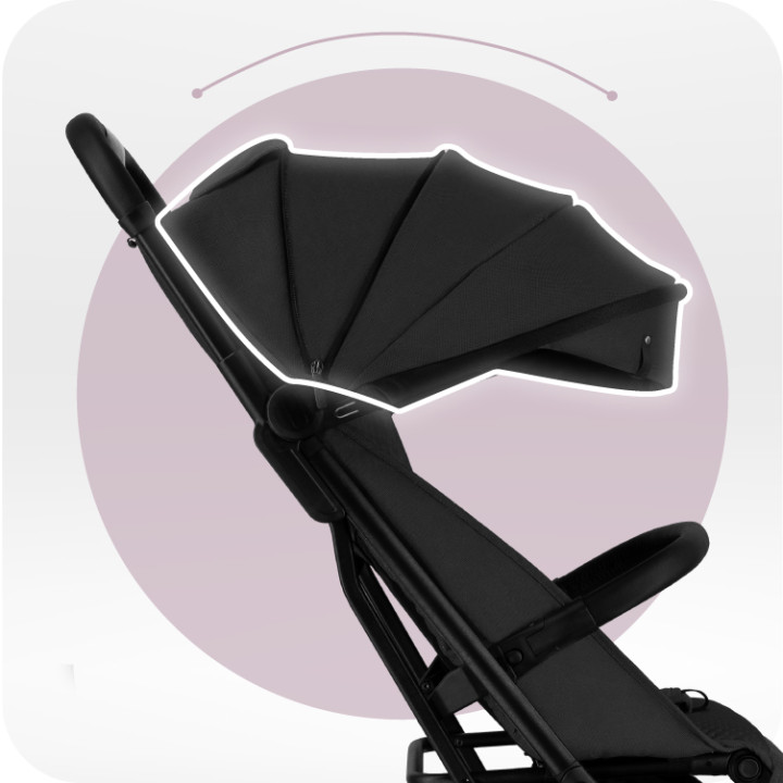 MoMi ANDREA wózek samoskładający się  CZARNY