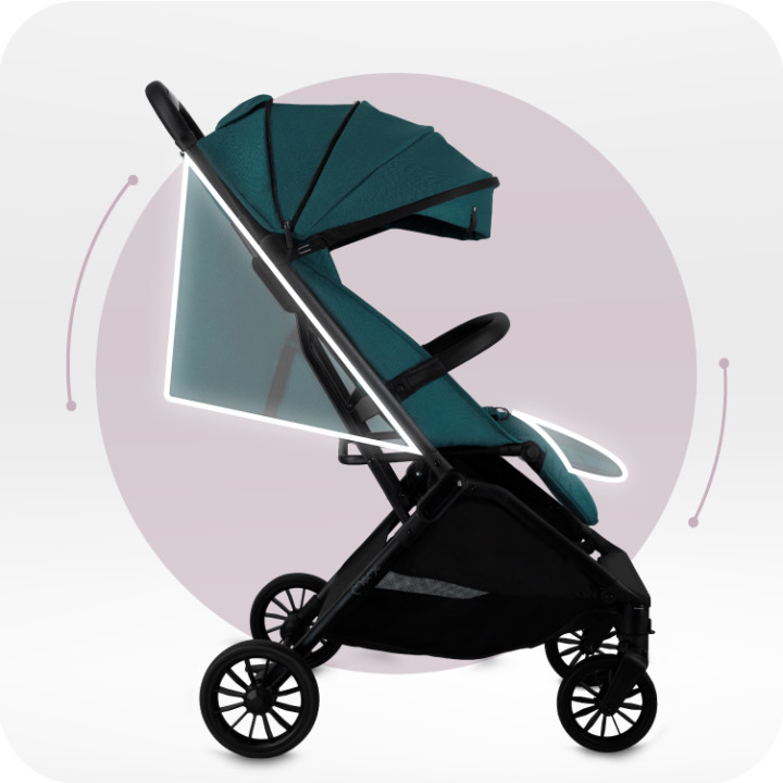 Self-folding MoMi ANDREA stroller TURQUOISE