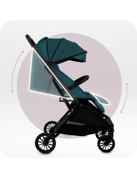Self-folding MoMi ANDREA stroller TURQUOISE