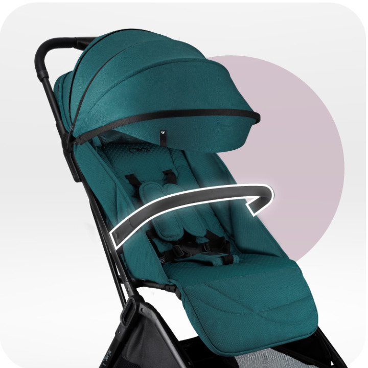 Self-folding MoMi ANDREA stroller TURQUOISE
