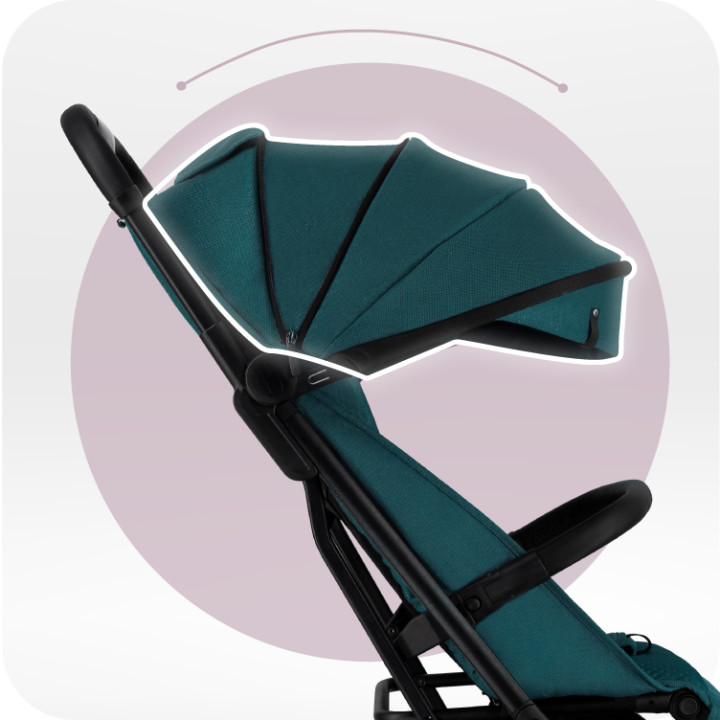 Self-folding MoMi ANDREA stroller TURQUOISE