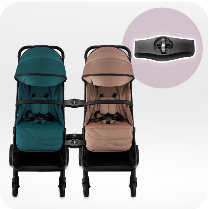 Self-folding MoMi ANDREA stroller TURQUOISE