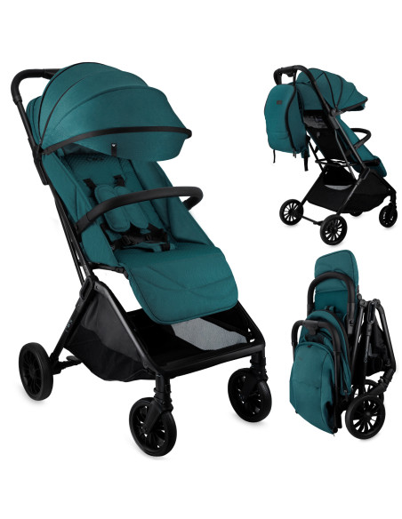 Self-folding MoMi ANDREA stroller TURQUOISE