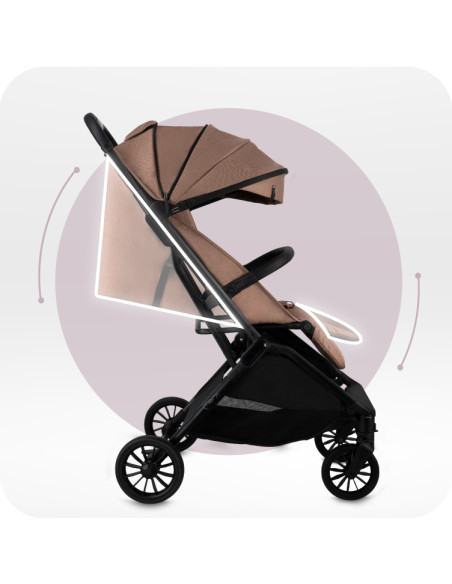 MoMi ANDREA - automatisch zusammenklappbarer Kinderwagen BRAUN