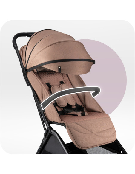 MoMi ANDREA - automatisch zusammenklappbarer Kinderwagen BRAUN