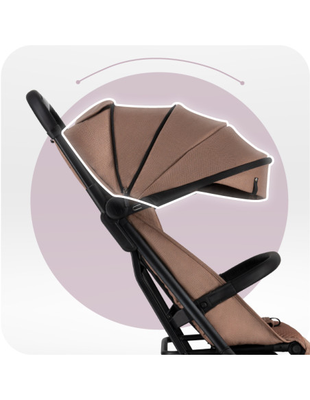 MoMi ANDREA - automatisch zusammenklappbarer Kinderwagen BRAUN