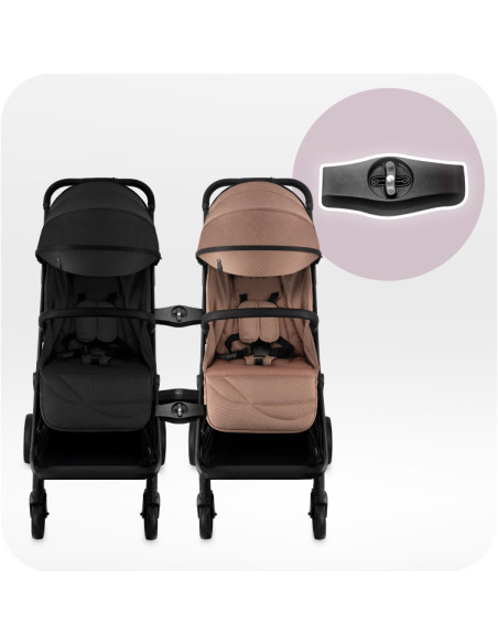 MoMi ANDREA - automatisch zusammenklappbarer Kinderwagen BRAUN