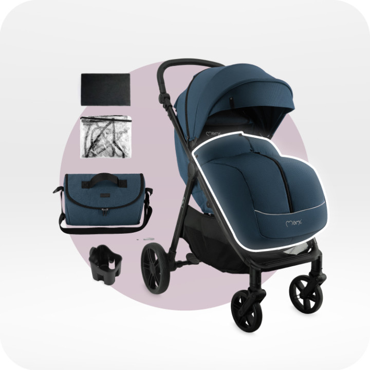 MoMi CLARA stroller BLUE