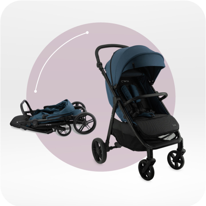 MoMi CLARA kinderwagen BLAU