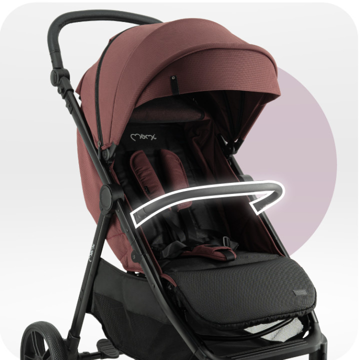 MoMi CLARA kinderwagen BURGUND
