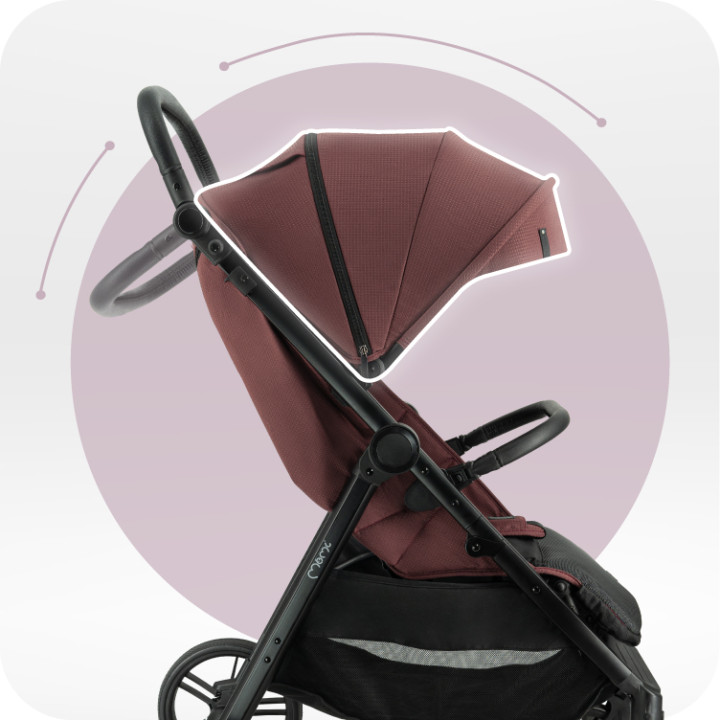 MoMi CLARA kinderwagen BURGUND