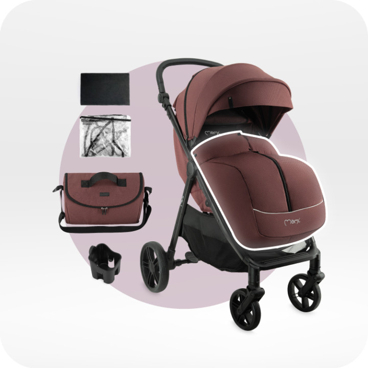 MoMi CLARA stroller BURGUNDY