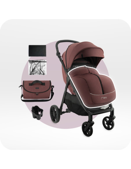MoMi CLARA stroller BURGUNDY