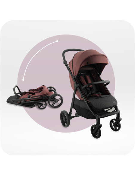 MoMi CLARA kinderwagen BURGUND