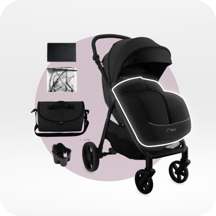 MoMi CLARA kinderwagen SHWARTZ