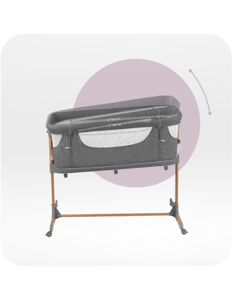 MoMi SMART BED łóżeczko dostawne 4w1 SZARE