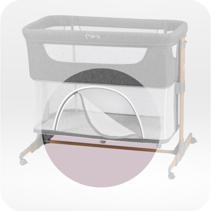 MoMi SMART BED łóżeczko dostawne 4w1 SZARE