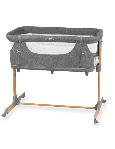 MoMi SMART BED łóżeczko dostawne 4w1 SZARE