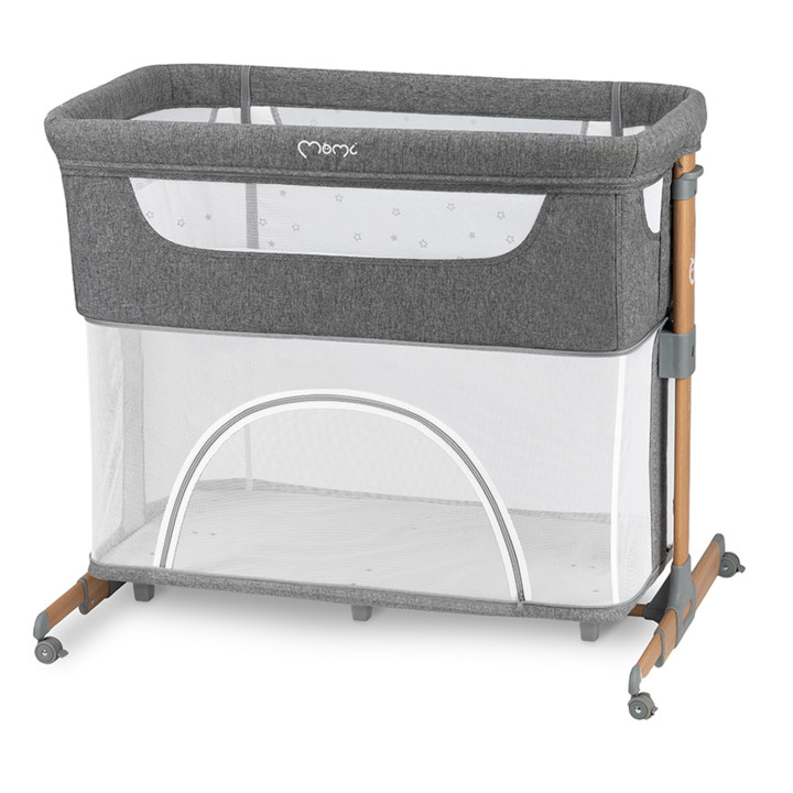 MoMi SMART BED łóżeczko dostawne 4w1 SZARE