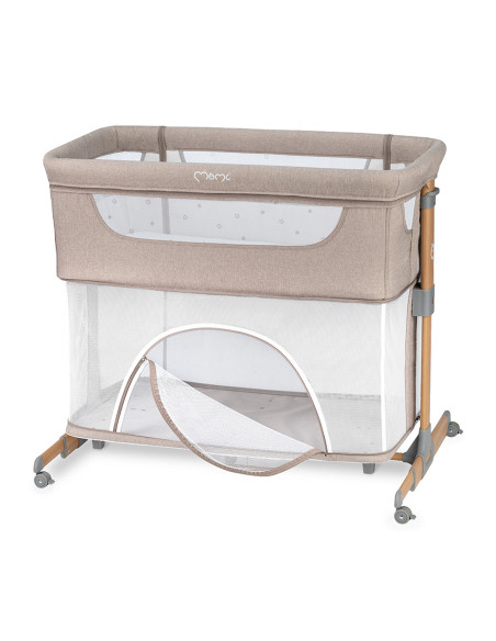 MoMi SMART BED łóżeczko dostawne 4w1 BEŻOWE