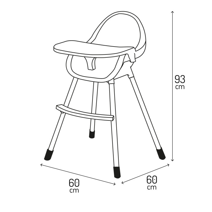 MoMi REKI feeding chair GREY