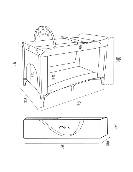 MoMi BELOVE PLUS travel cot BEIGE