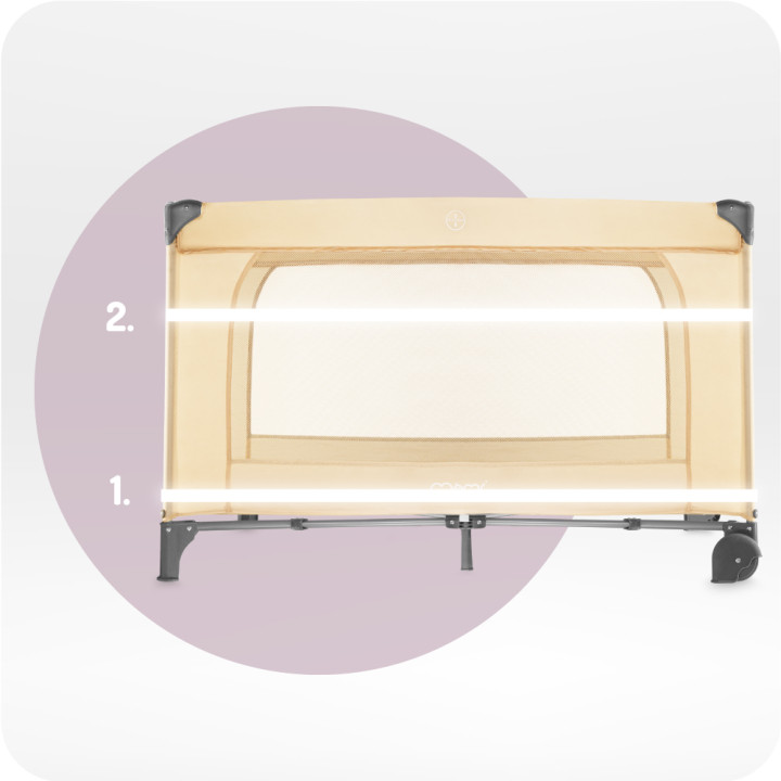 MoMi BELOVE PLUS reisebett BEIGE