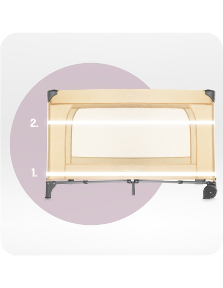 MoMi BELOVE PLUS reisebett BEIGE