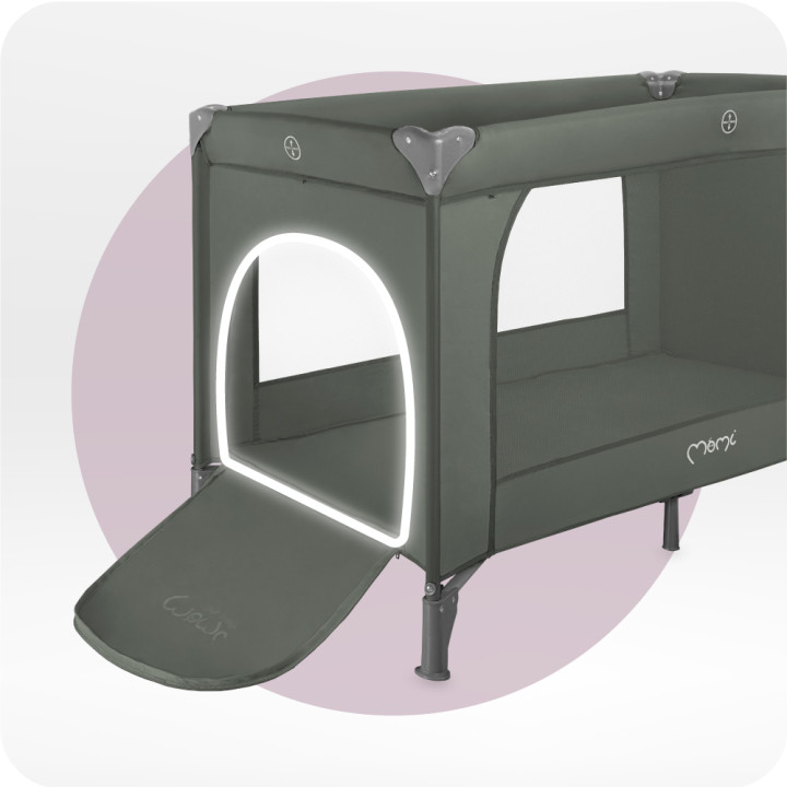 MoMi BELOVE PLUS travel cot GREEN