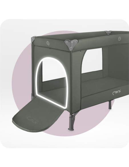 MoMi BELOVE PLUS travel cot GREEN