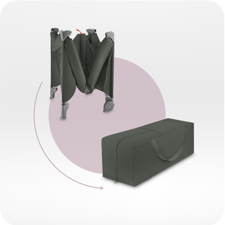 MoMi BELOVE PLUS łóżeczko turystyczne ZIELONE