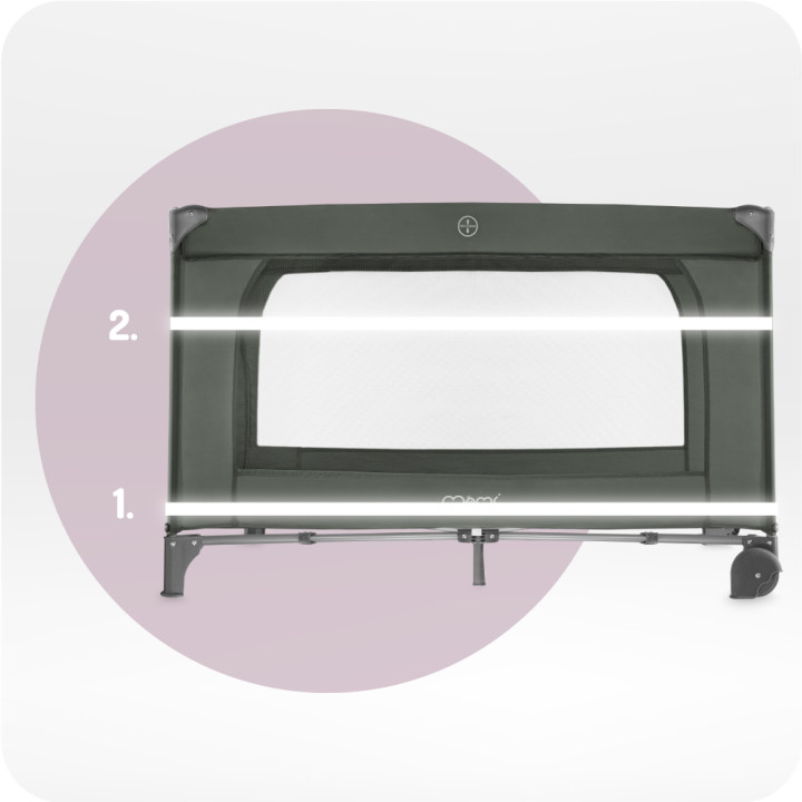 MoMi BELOVE PLUS reisebett GRUN