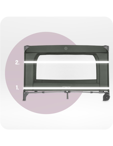 MoMi BELOVE PLUS łóżeczko turystyczne ZIELONE