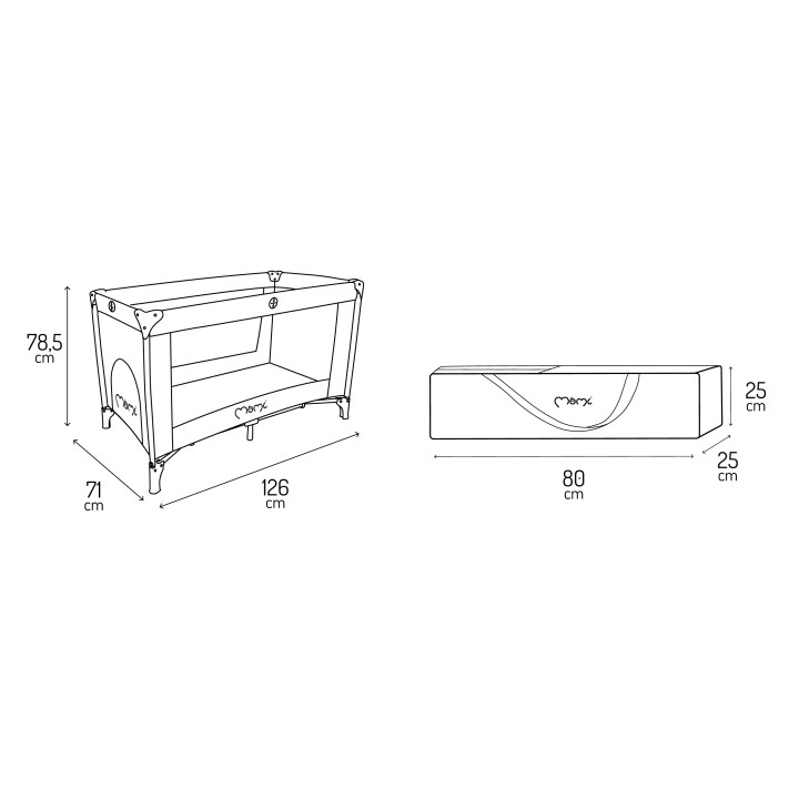 MoMi BELOVE łóżeczko turystyczne - torba do...