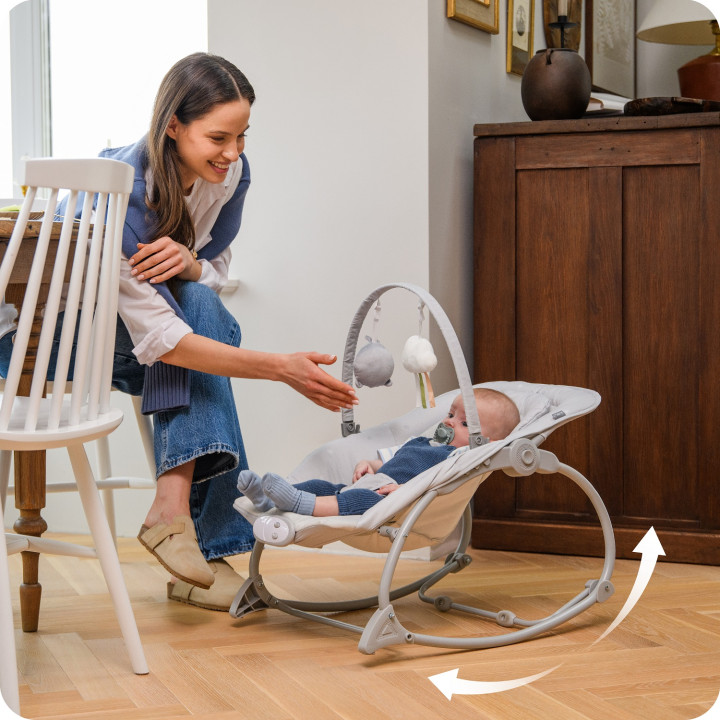 MoMi LAPIS bujaczek leżaczek JASNOSZARY