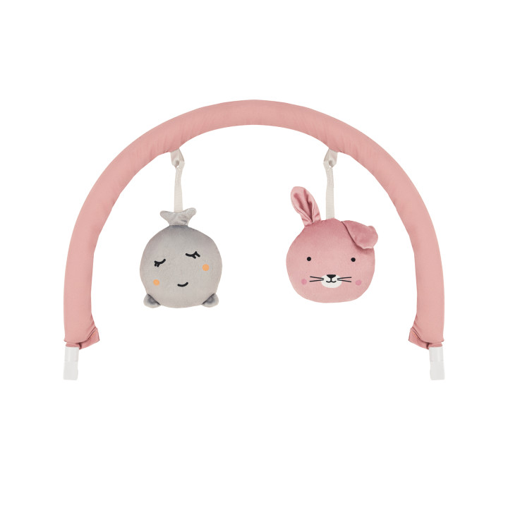 MoMi GLOSSY leżaczek RÓŻOWY