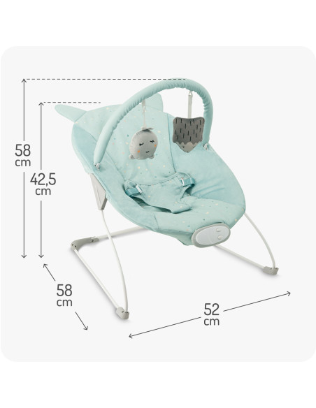 copy of MoMi GLOSSY leżaczek RÓŻOWY