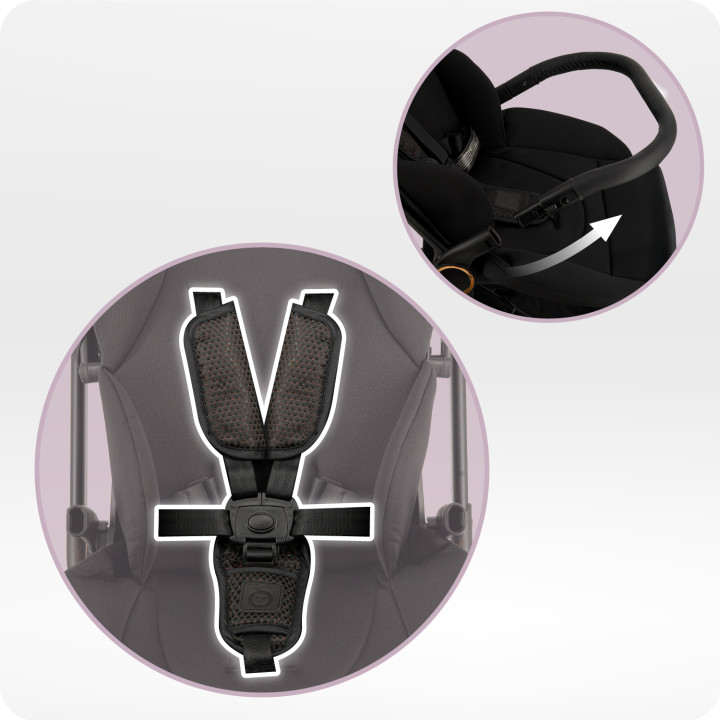 Zestaw MoMi ADELLE 360 ° CZARNO-CZERWONA +...