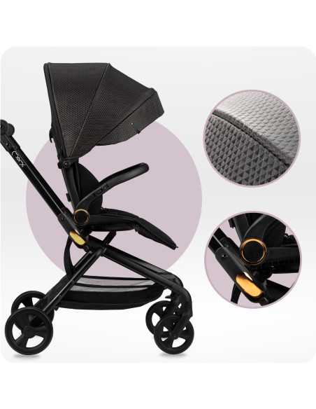 Zestaw MoMi ADELLE 360 ° CZARNO-CZERWONA + folia przeciwdeszczowa