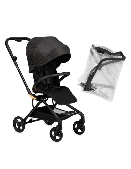 Zestaw MoMi ADELLE 360 ° CZARNO-CZERWONA + folia przeciwdeszczowa