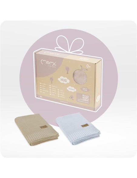 MoMi HUG kocyk RÓŻOWY