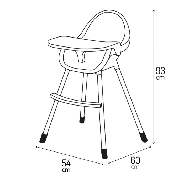 copy of MoMi REKI feeding chair BLACK