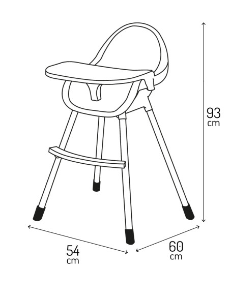 copy of MoMi REKI feeding chair BLACK