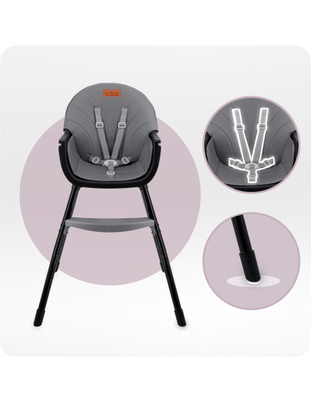 MoMi REKI feeding chair BLACK