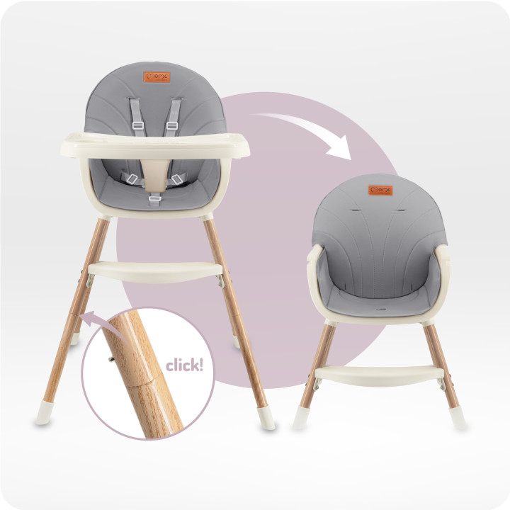 MoMi REKI feeding chair GREY