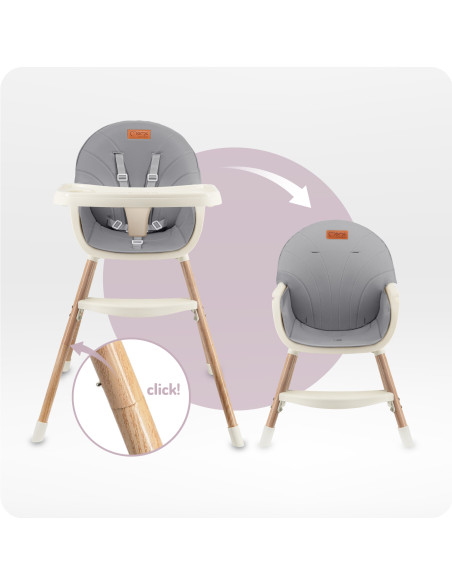 MoMi REKI feeding chair GREY