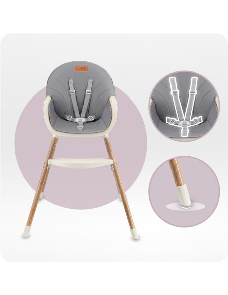 MoMi REKI feeding chair GREY