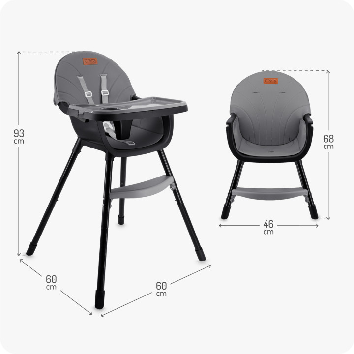 MoMi REKI feeding chair BLACK