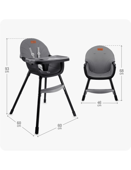 MoMi REKI feeding chair BLACK